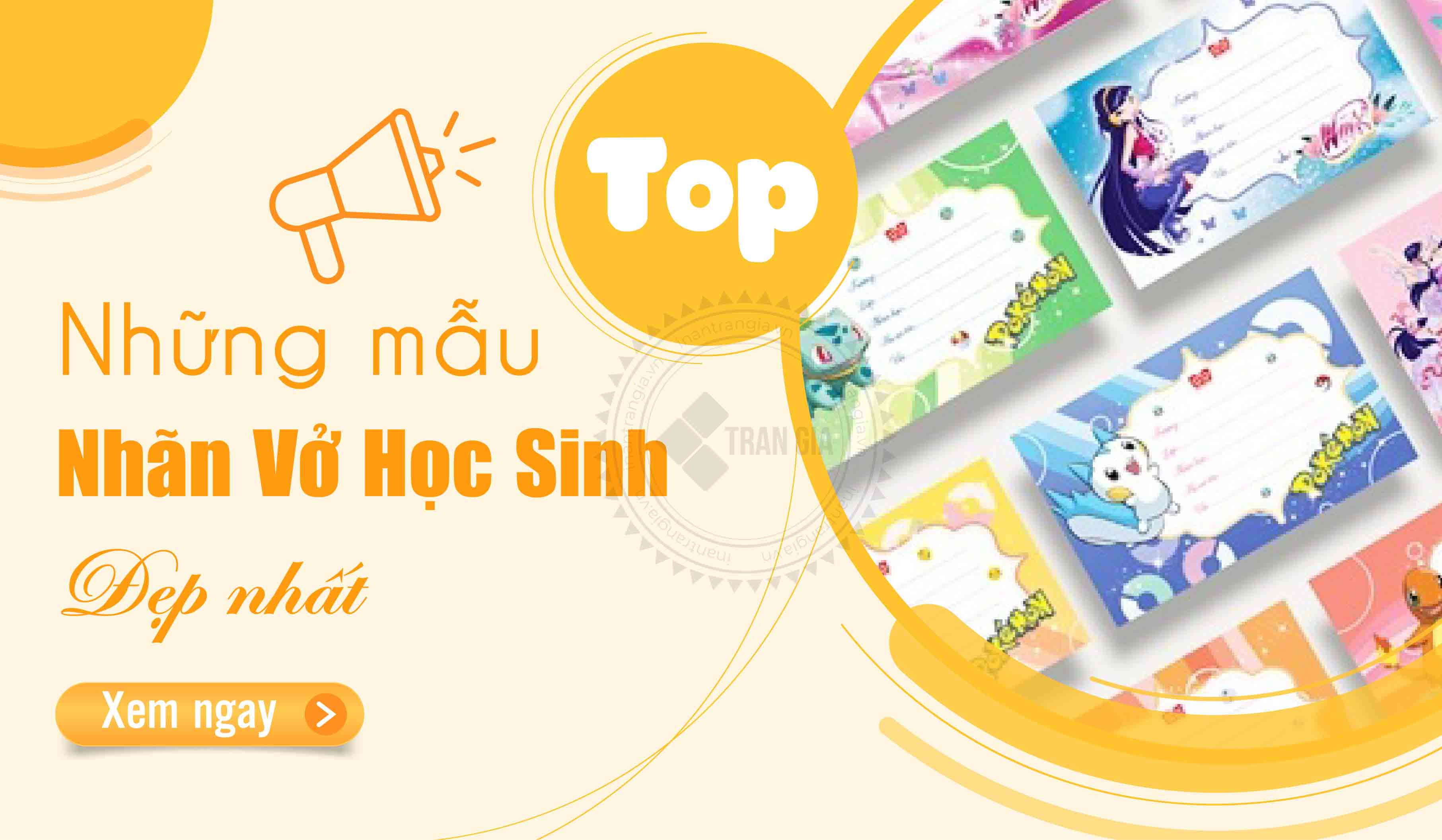 Top 10 mẫu nhãn vở đẹp thời học sinh